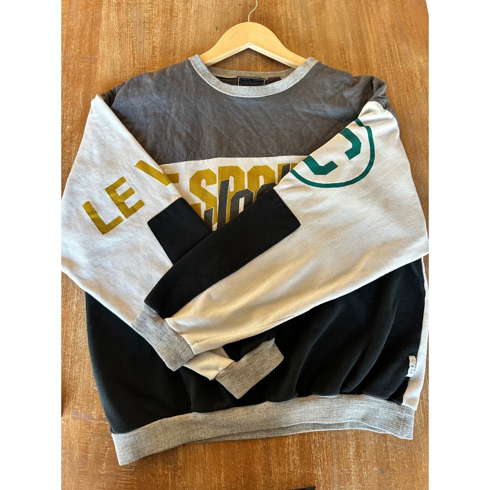 Vintage 90's Chams Le‎ Sportif Jocktif Colorblock Quilted Sweatshirt Mens Medium